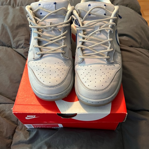 Nike Wolf Grey Platinum Low-Dunk Sneakers size 10.5 - Picture 6 of 7